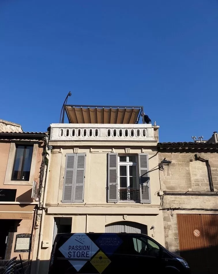 Pergola toile sur terrasse