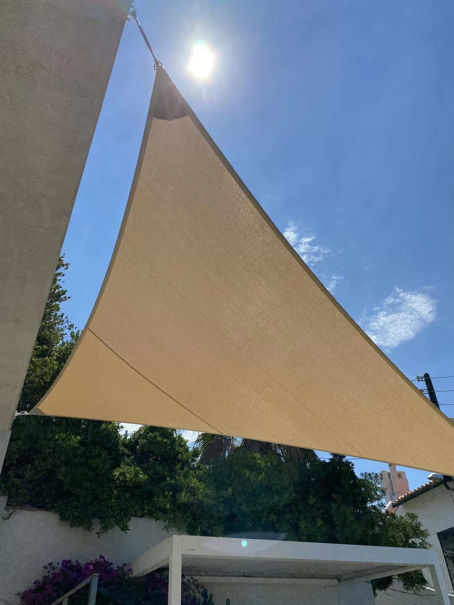 Voile d’ombrage beige