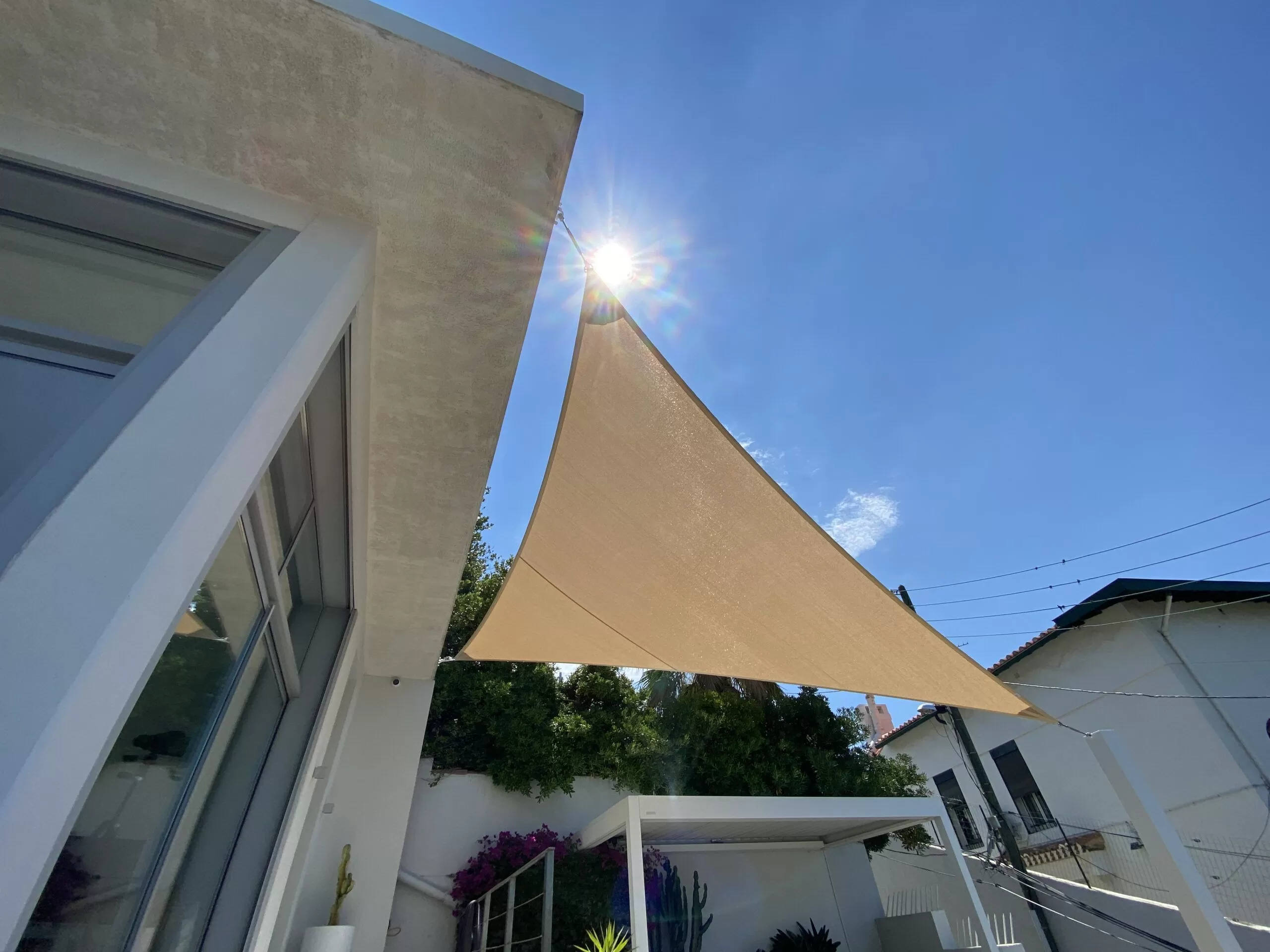 Voile d’ombrage beige